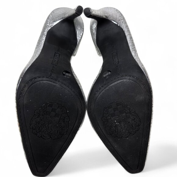 Vince Camuto Faiva Stiletto Pump Women's Metallic Croc Embossed Leather Heel 8.5 - Picture 6 of 9